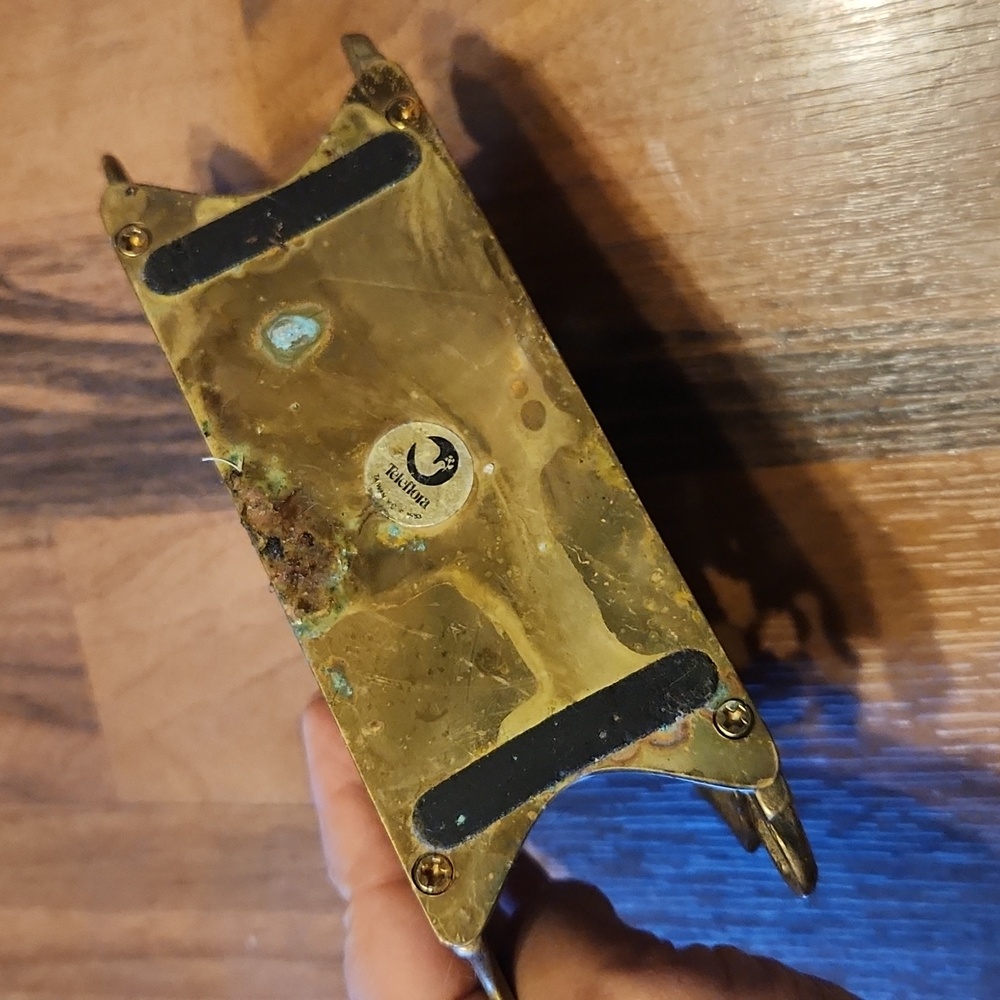 Vintage Brass Art Nouveau Style Napkin Holder - Picture 5 of 13